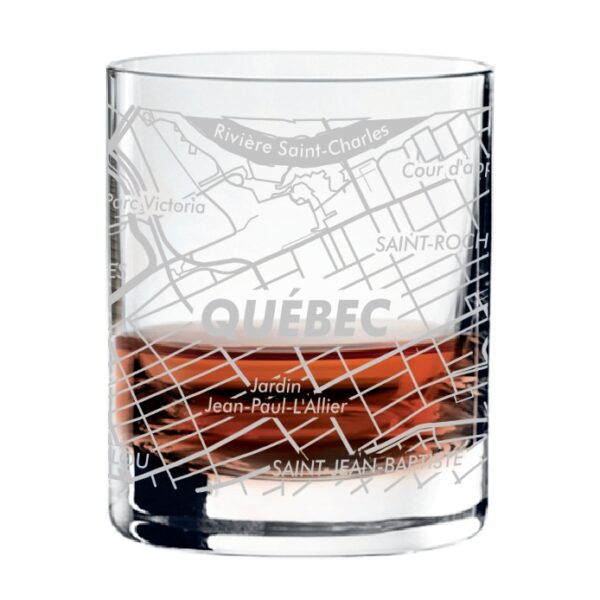 Cuisivin Quebec City Map Whisky Glass - 6 Pack