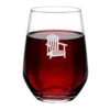 Cuisivin Muskoka Chair Print Stemless Wine Glass – 6 pack