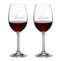 Ensemble de verres à vin Bride & Groom Cuisivin - Paquet de 2