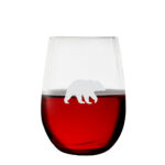 Cuisivin Bear Stemless Wine Glass - 6 Pack