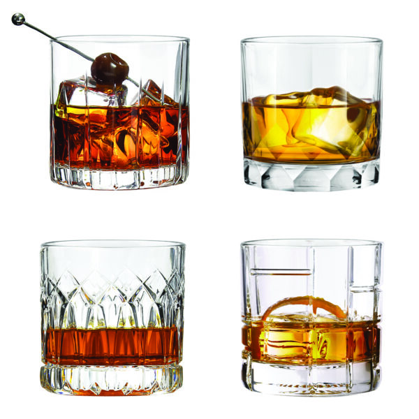 Glendale Whiskey Set - 4 DOF Assorted Glasses - 4pk