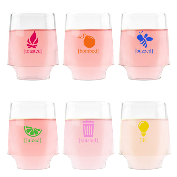 Cuisivin Patioware Verre à vin Buzzed 14.5oz - 6pk