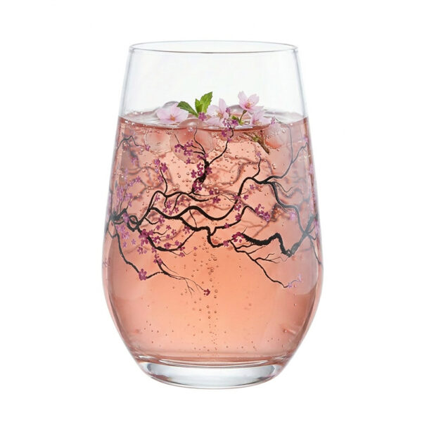 Cherry Blossom Stemless Glass – 2pk