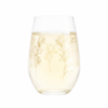 Golden Floral Stemless Glass – 2pk