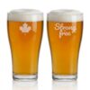 Strong & Free Maple leaf Beer glass 22oz- 6pk