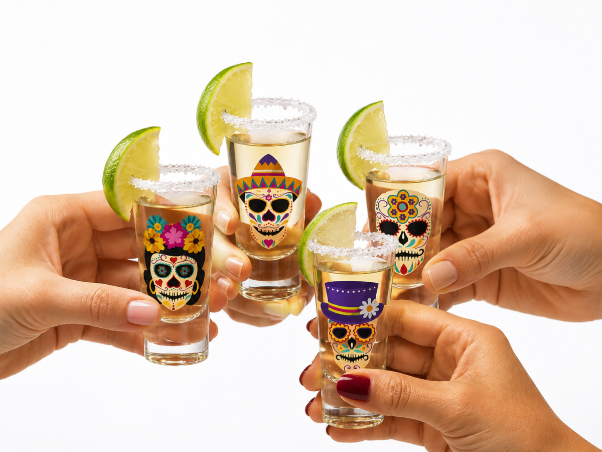 Calavera Sugar Skull – Shot Glass Set (Set of 4) - Image 7