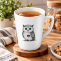 Canadian Owl Porcelain Tea Mug – 4pk – Image 4