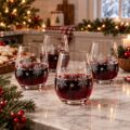 Snowflake Stemless Glass 13oz / 370ml - 6pk – Image 4