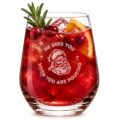 Santa Pour Stemless Wine Glass 13oz / 370ml – 6pk